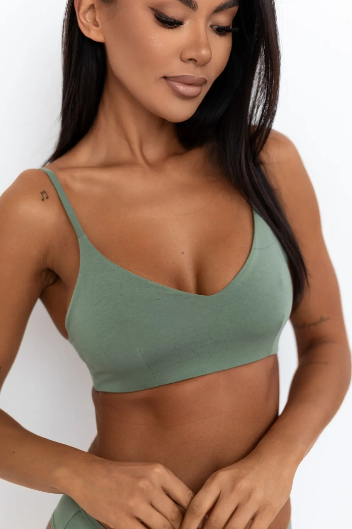Deli Plunge Bustier Sage