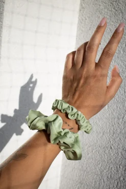 Gumka do włosów mini scrunchie pistacjowy matcha