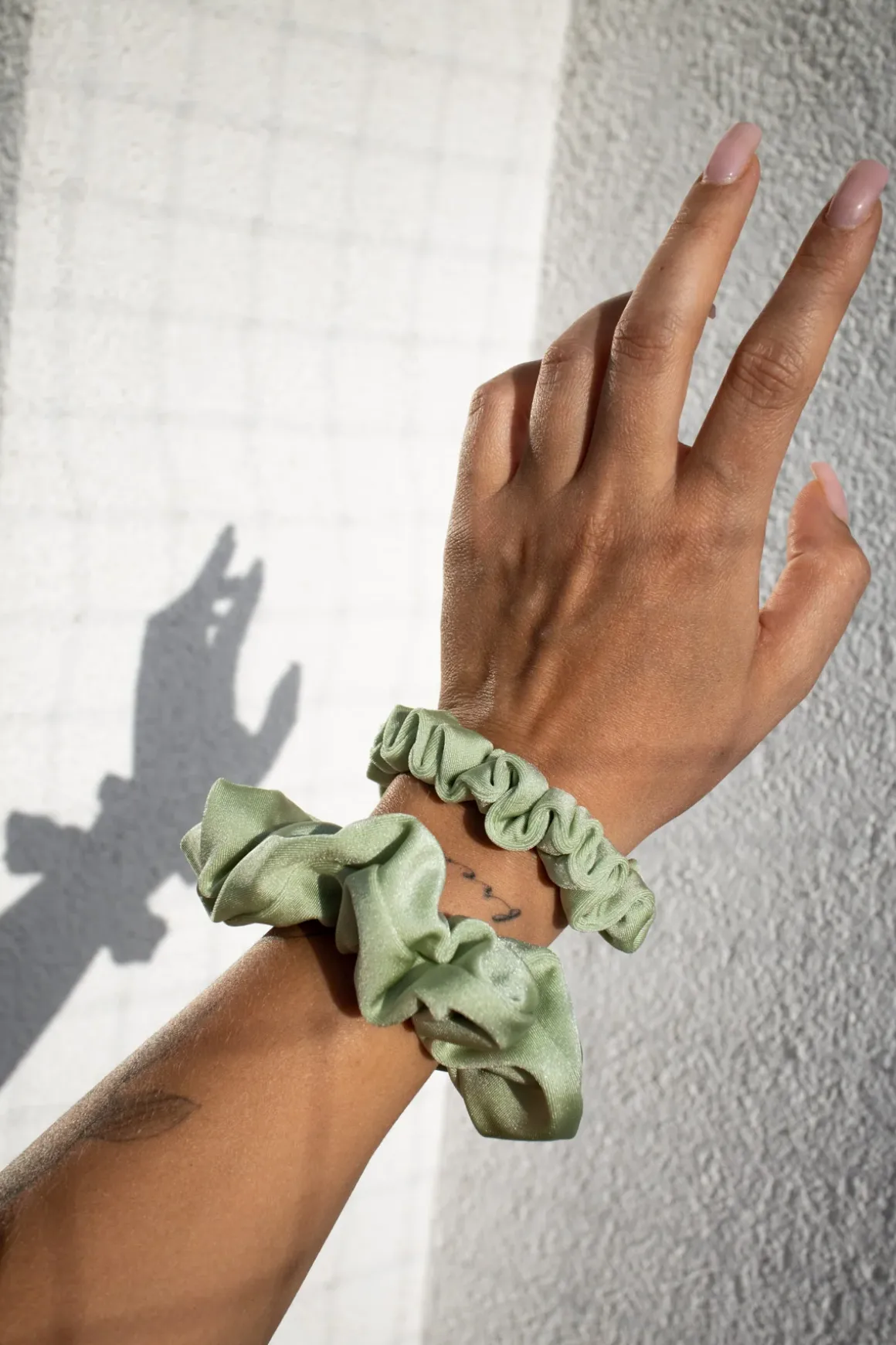 Gumka do włosów mini scrunchie pistacjowy matcha