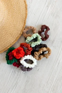 Gumka do włosów mini scrunchie pistacjowy matcha