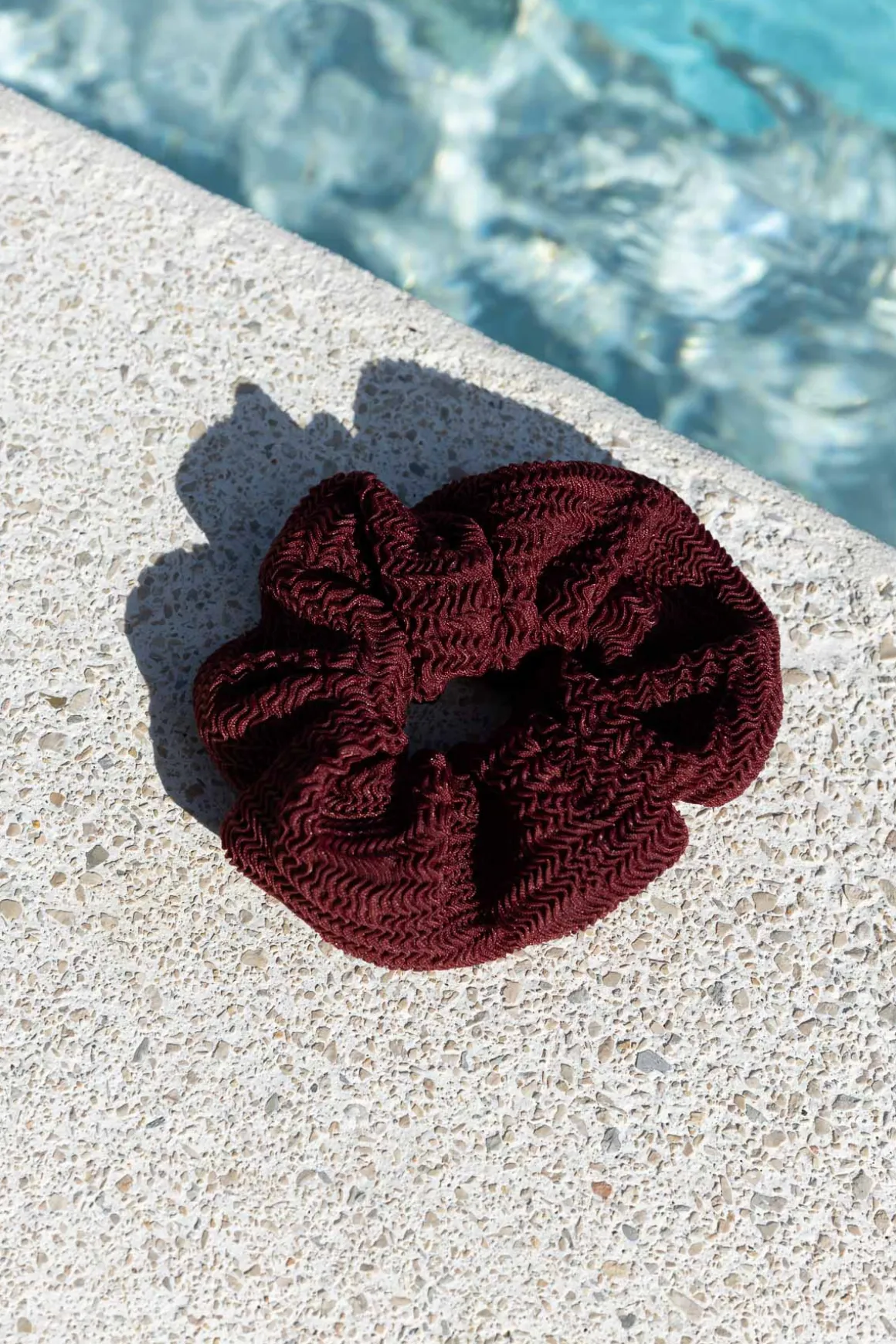 Gumka do włosów scrunchie burgund vino