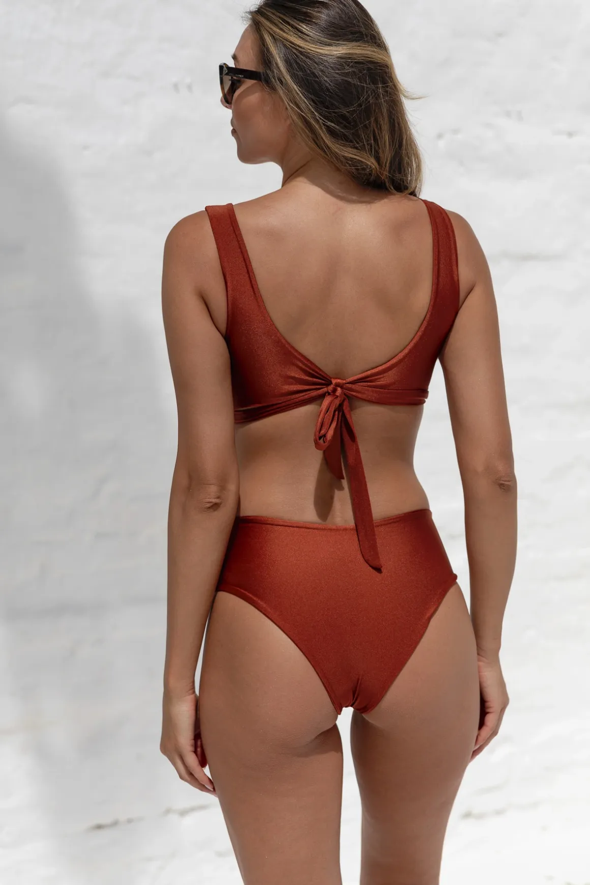 High waist Rust