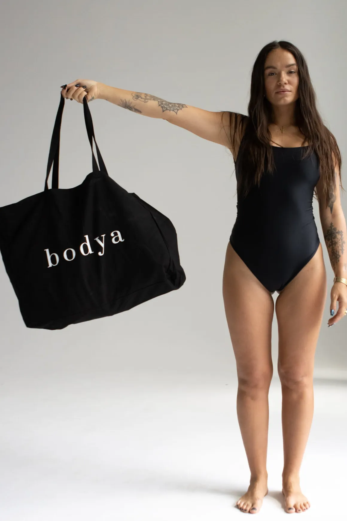 Nero maxi bag-Torba plażowa bawełniana maxi bag